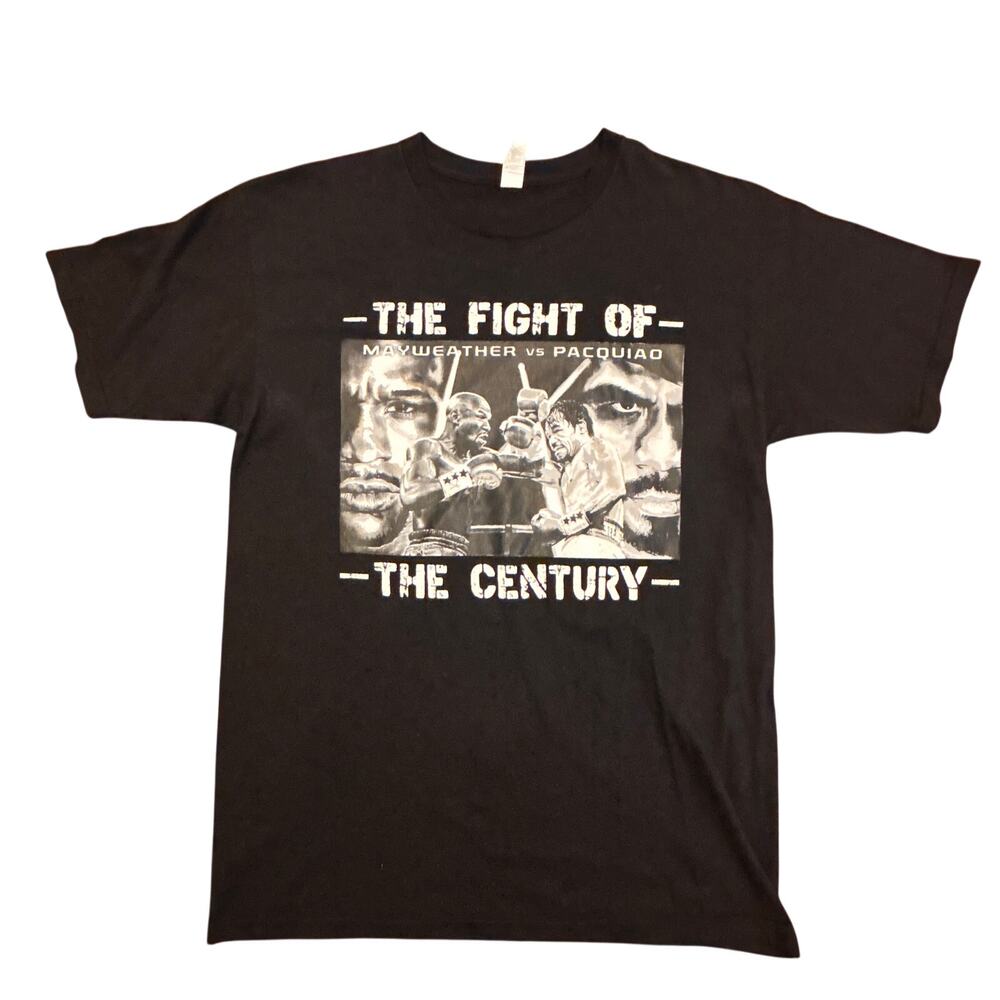 Mayweather vs Pacquiao T-Shirt Medium Black The Fight Of The Century 2015 Boxing